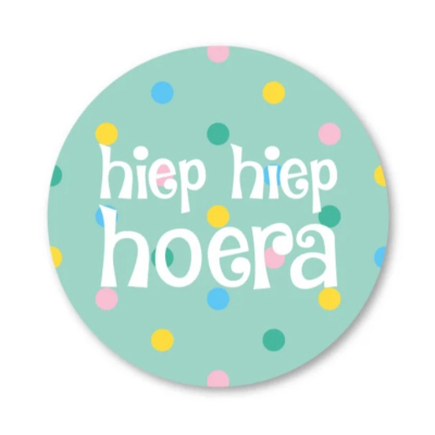 Kadostickers | Hiep hiep hoera groen